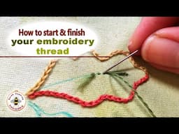 Easy way to neatly start and finish your embroidery stitches from a professional embroiderer!
