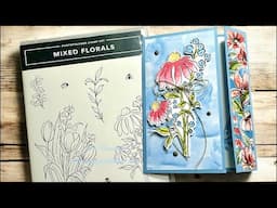 Easy Fun Fold Card Using Mixed Florals!