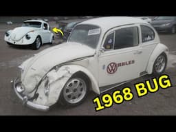 Wrecked Vintage 1968 VW Beetle Chill While We Rebuild Montage