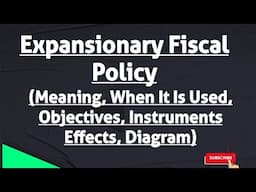 Expansionary Fiscal Policy | Fiscal Policy | Instruments Of Fiscal Policy | Economics | CUET UGC NET