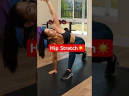 Try this hip stretch💪☀️ #hipstretching #stretching #fitnessmotivation