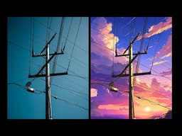 How to Remove Background Fast, add Sky Anime Style Effect in Photoshop