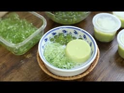 Chè thạch xanh (Pandan dessert) thơm mát hương lá dứa, beo béo nước cốt dừa