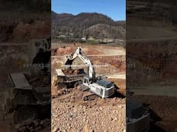 Huge Liebherr Excavator Loading Cat Dumpers On A Quarry!