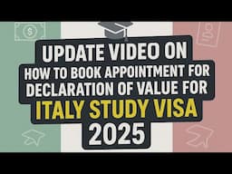 UPDATE|HOW TO BOOK AN APPOINTMENT FOR DECLARATION OF VALUE AT THE ITALIAN🇮🇹EMBASSY| STUDY IN ITALY