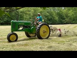 Keep Repeating ’til it’s Done || Tedding Hay with a John Deere B + More Kraut! || June 2025