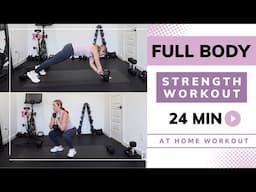 24 MIN FULL BODY STRENGTH WORKOUT FOR WOMEN | BUILD MUSCLE & BURN FAT | Amanda Fadul
