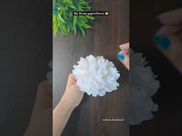 Diy Tissue Paper Flower 🌼 #diy #papercraft #paperflowers #tissuepaperflower