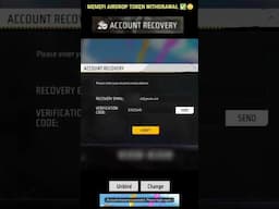 ACCOUNT RECOVERY SUCCESSFULLY IN FREE FIRE ID TRANSFER | BIND CHANGE UNBIND FREE FIRE MAX #shorts