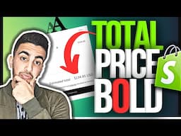 How To Make Total Price Bold On Cart Page In Shopify (Estimated Text & Price)