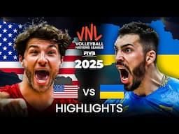 UKRAINE 🇺🇦vs USA 🇺🇸 | HIGHLIGHTS | Men's VNL 2025