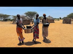 African Village Life: Weaving Palm Mats &  Cooking Fresh Lunch with Bread & Veggies!"