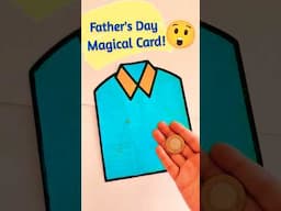 Father's day Magical Card! 😲🌈✨ easy gift for dad/ father's day scratch card! #shorts #magic #craft
