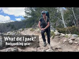 What's in my backpack? Backpacking in Colorado S9-5