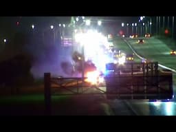 Car fire blocks traffic along I-95 near Melbourne