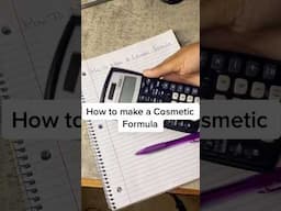 How To Make A Cosmetic Formula | #cosmeticformulation #cosmetic #formula #formulation #diy