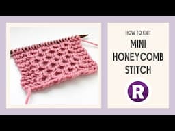 How to Knit: Mini Honeycomb Stitch | Pretty Knitting Pattern | Easy Cabling