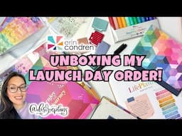 UNBOXING MY LAUNCH DAY ORDER | ERIN CONDREN PLANNER | 2025-2026 | HOURLY & ALL THE ACCESSORIES