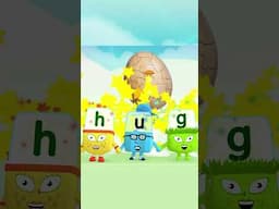 Let's Spell 'HUG' and 'KISS' 💜 | Spelling & Reading for Kids | @officialalphablocks #shorts