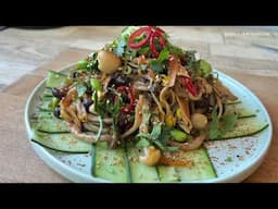 🔥 Spicy Garlic Mushroom Salad Recipe – Easy & Healthy in 5 Minutes