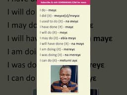 Conjugating TO DO in Twi | #akan #twi