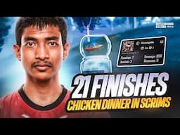 21 FINISH CHICKEN DINNER IN SCRIMS | CLUTCHGOD |  BGMI