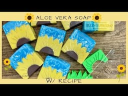 Making Aloe Vera Soap 🌻 Sunflowers 🌻 with a Shaper Tool #sunflowers #soapmaking