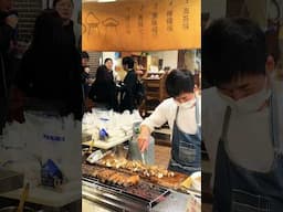MUST TRY FAMOUS GRILLED KING OYSTER MUSHROOM at Shilin Night Market  #shorts #taiwan #trending #vlog