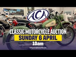 LIVE CLASSIC MOTORCYCLE AUCTION! Anglia Car Auctions April 2025 sale