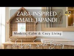 Zara Home & Japandi Inspired Small Space: Stylish Modern Minimalist Decor for Calm & Cozy Living