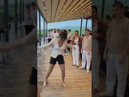 UFC Champion Merab Dvalishvili teaches Nina Drama traditional Georgian dance LOL #shorts #ufc #mma