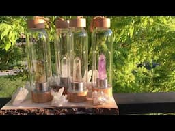 Bamboo Crystal Gemstone Water Bottles