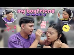 MY BOYFRIEND DOES MY MAKE UP CHALLENGE KAY EX|Sammy Manese|