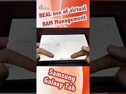 Real use of Virtual RAM Management | Galaxy Tab tips and Tricks #shorts #shortsvideo | Tech Gadgets