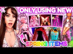 Only Wearing *NEW* PETAL ITEMS For Every Theme In Dress To Impress