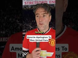 Reuben Amorim Apologises To Manchester United Fans #shorts