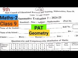 9th Maths-2 PAT Geometry Question Paper Class 9 PAT Maths2