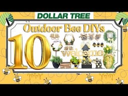 10 "Must See" Dollar Tree Inspired Outdoor Spring Bee DIY Porch Home Decor Ideas • Creative Crafts