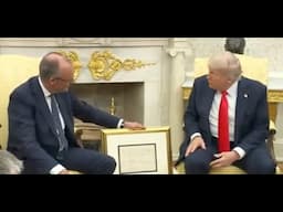 President Trump greets Chancellor of Germany at White House