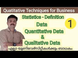 Quantitative Techniques for Business/Malayalam
