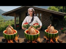 Watermelon Chicken Feast: A Village Cooking Surprise!