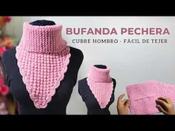 Cuello Pechera a Dos Agujas con Bordes a Crochet Contorno – Tejidos Fáciles de Tejer a 2 AGUJAS