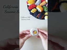 Crochet California Roll Sesame Sushi | Amigurumi Tutorial | SpringDay DIY #crochet #crochetkeychain