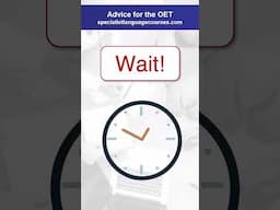 Advice for the OET exam!