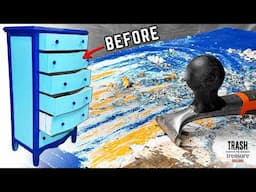Removing YEARS OF PAINT from an ANTIQUE Chest of Drawers