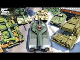 GTA 5 - Stealing SECRET TANKS With Franklin | (Real Life Tanks #01)