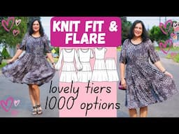 TIERED knit dress! A DREAM! Dream on (Pattern Emporium). Lined bodice & enclosed waist seam.