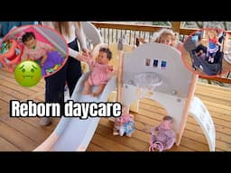 Reborn baby Daycare baby gets sick Reborn doll  videos