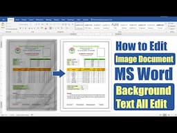 How to Edit Image Document in MS Word Hindi Tutorial | Edit Text Background Jpg Document in MS Word