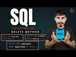 DELETE FUNCTION in SQL | SQL Complete Tutorial in Hindi | SQL Complete Course 2025